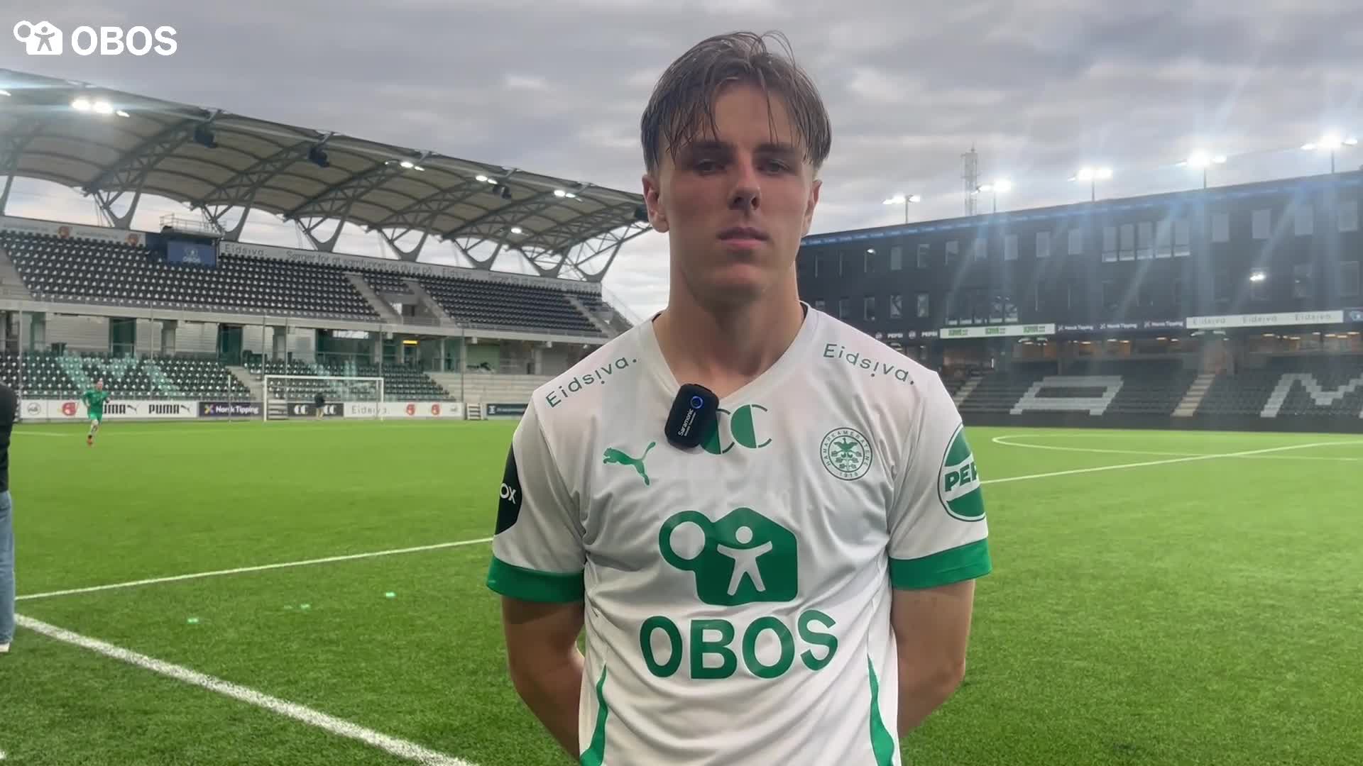 Julian Gonstad med sitt første Eliteserie-mål