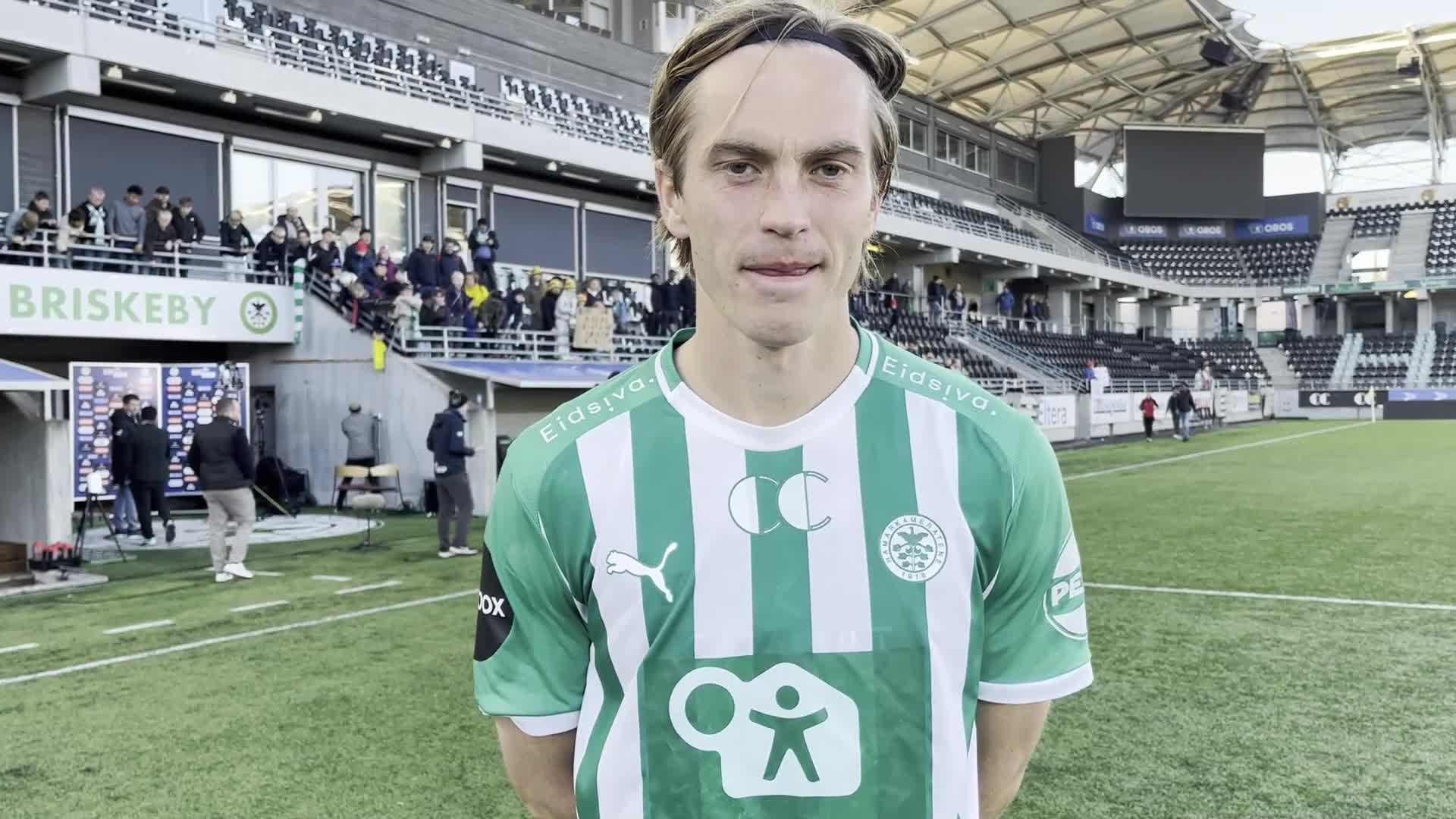 Snorre etter kampen mot Bodø/Glimt på Briskeby